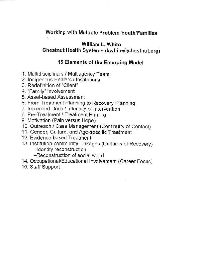 Working with Multiple Problem Youth-Families